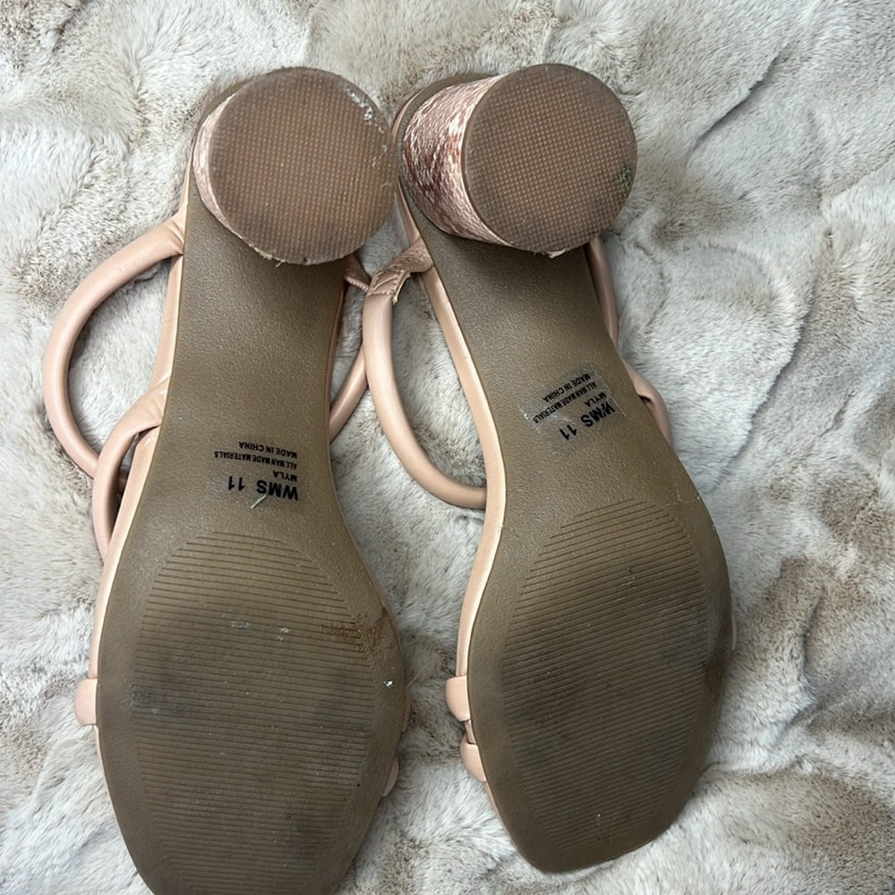 🕶️Dolce Vita Myla heel slide sandal sz 11 Beige Tan Puffy strap - Picture 7 of 8